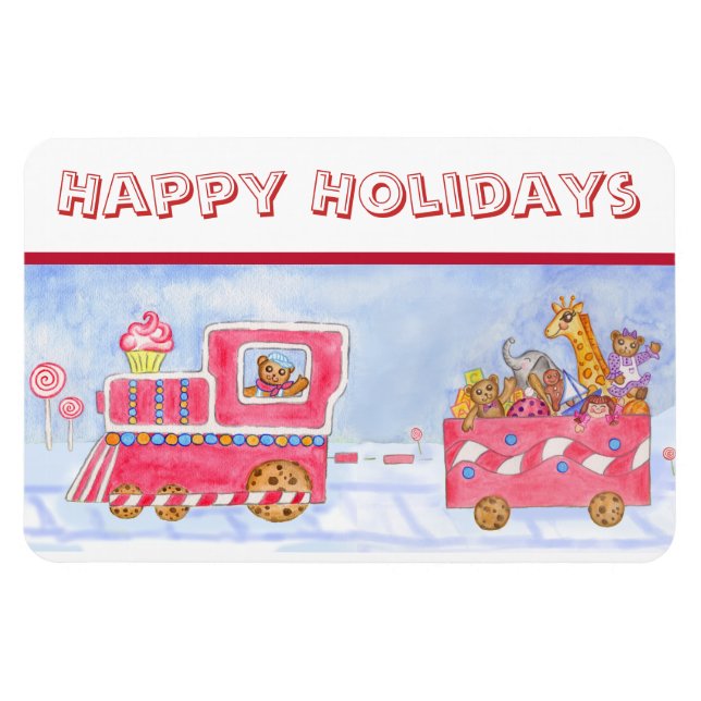 Weihnachtszug Flexi Magnet (Horizontal)