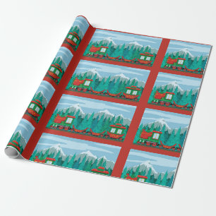 Weihnachtszug Geschenkpapier