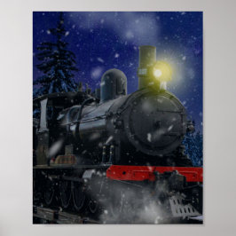 Weihnachtszug im Schnee Poster