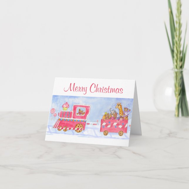 Weihnachtszug Karte (Vorderseite)