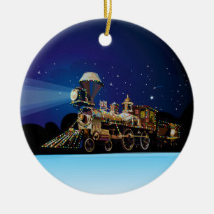 Weihnachtszug Keramik Ornament