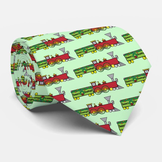 Weihnachtszug-Krawatte Krawatte (Gerollt)