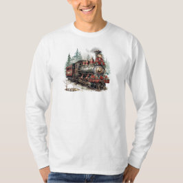 Weihnachtszug Langschläfer T - Shirt