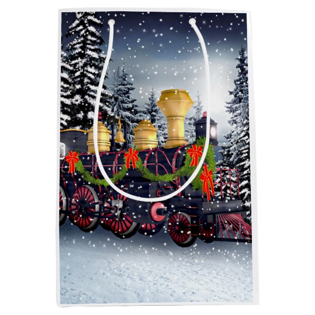 Weihnachtszug Mittlere Geschenktüte (Vorderseite)