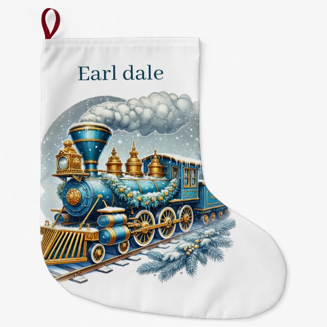 Weihnachtszug - Name Großer Weihnachtsstrumpf (Vorderseite)