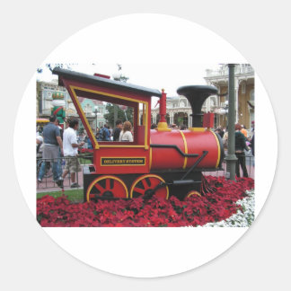 Weihnachtszug Runder Aufkleber