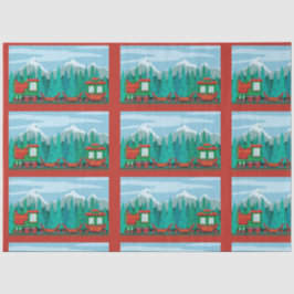 Weihnachtszug Seidenpapier