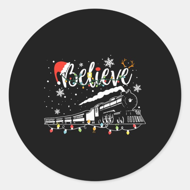 Weihnachtszug Weihnachten Glauben Polar Express Xm Runder Aufkleber (Vorderseite)