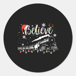 Weihnachtszug Weihnachten Glauben Polar Express Xm Runder Aufkleber