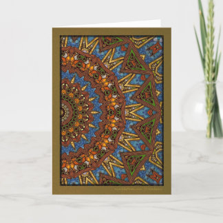 Weihnachtszweig-Mandala Feiertagskarte