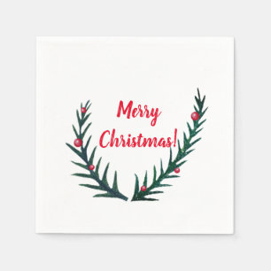 Weihnachtszweige Feiertag Serviette