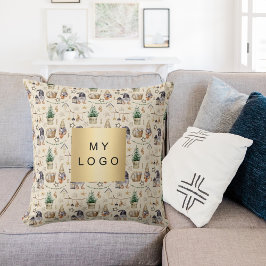 Weihnachtszwerge Nordic Farmhouse Business Logo Kissen