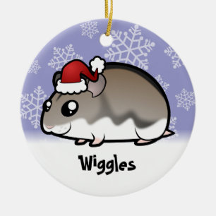Weihnachtszwerghamster Keramik Ornament