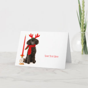 WeihnachtsZwergpudel-Hund Feiertagskarte