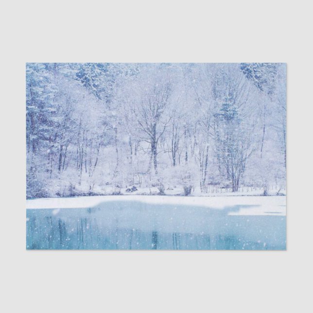 Weihnachtszwirn für den Frostsee Seidenpapier (Vorderseite)
