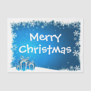 Weihnachtszwirn/Schneeflocken und Geschenke Seidenpapier