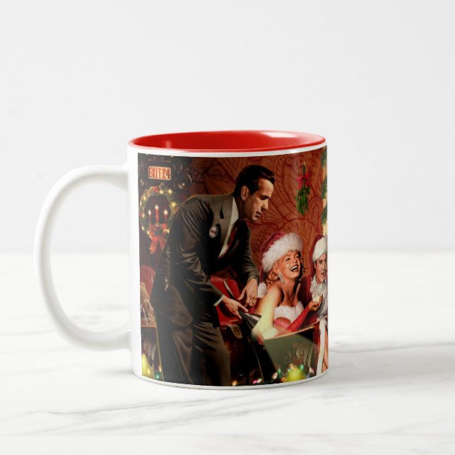 Weihnachtszwischenspiel Zweifarbige Tasse (Links)