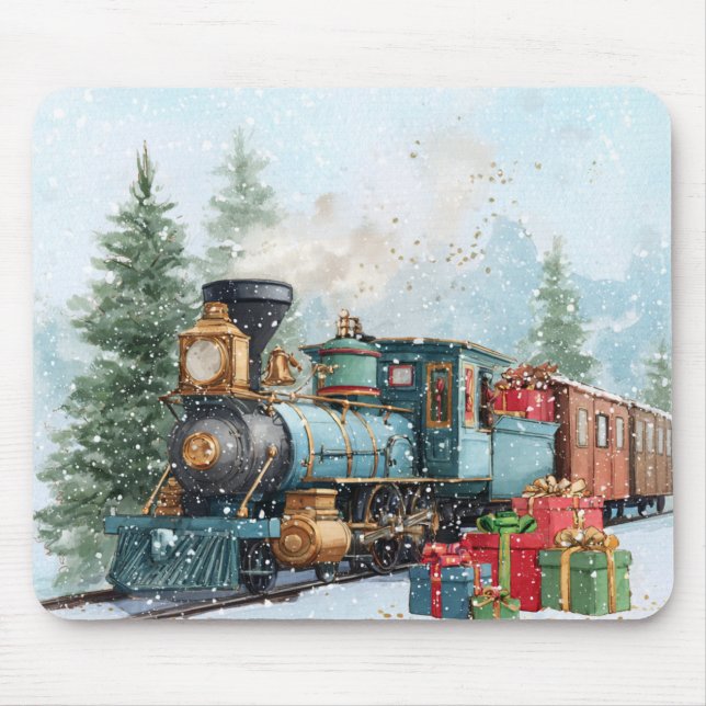 Weihnachtzug Mousepad (Vorne)