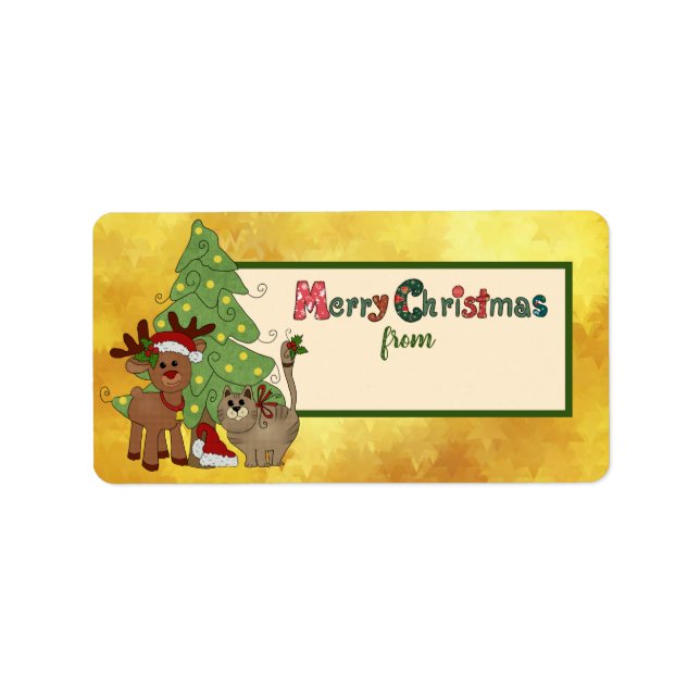 Weihsstickbild Adressaufkleber (Vorne)