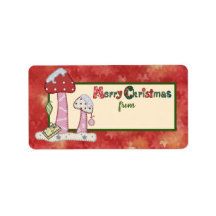 Weihsstickbild Adressaufkleber