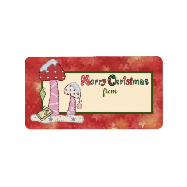 Weihsstickbild Adressaufkleber (Vorne)