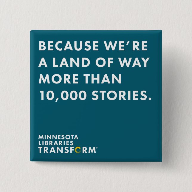 Weil 10.000 Geschichten Knopf grünen Button (Vorderseite)