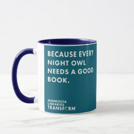 Weil aquamarine Nachteulen-Tasse Tasse