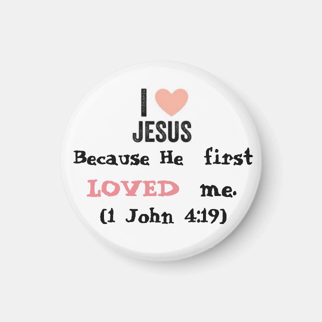 Weil er mich liebte Button Magnet (Vorne)