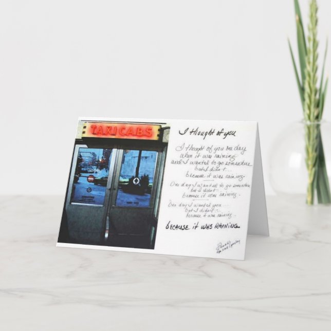 Weil es regnete karte (Vorderseite)