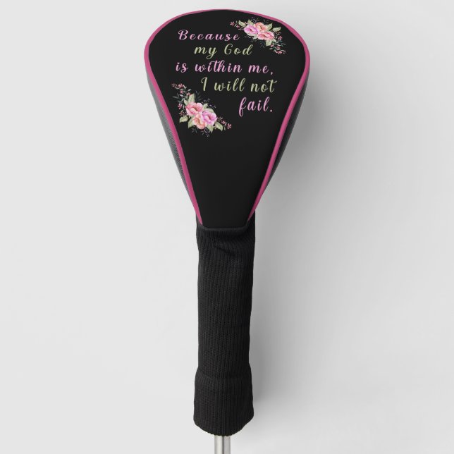 "Weil Gott in mir ist" Golf Head Cover Headcover (Vorderseite)