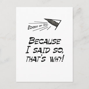 Weil ich das gesagt habe postkarte