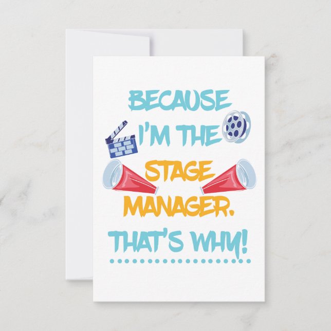 Weil ich das Geschenk des Theaterleiters für die B Karte (Vorderseite)