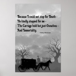Weil ich den Tod nicht anhalten konnte Gedicht Got Poster