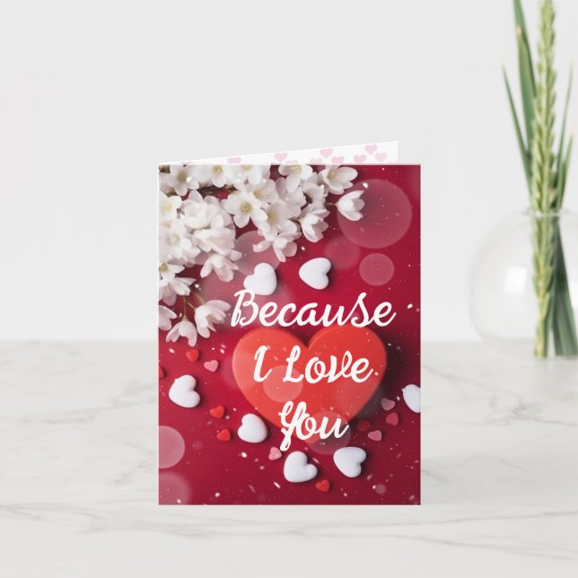 Weil ich dich Liebe habe Karte (Vorderseite)