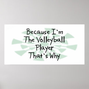 Weil ich Volleyball-Spieler bin Poster