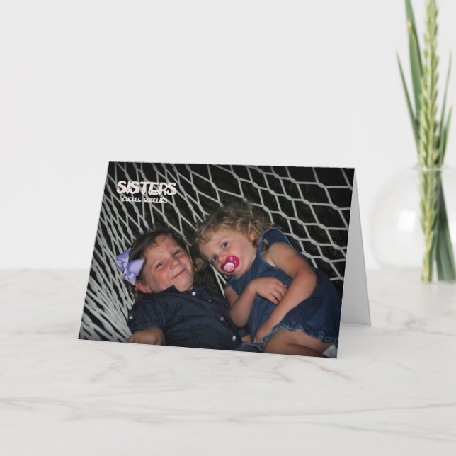 Weil Ihre meine Schwester Dankeskarte (Vorderseite)