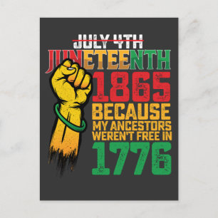 Weil meine Vorfahren am 4. Juli 1776 nicht frei wa Einladungspostkarte