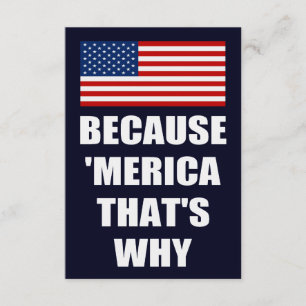 Weil 'MERICA, das ist, warum patriotisches Party Einladung
