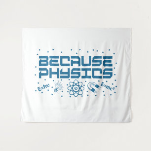 Weil Physik lustig ist Wandteppich