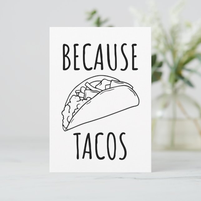 Weil Tacos Dankeskarte (Stehend Vorderseite)