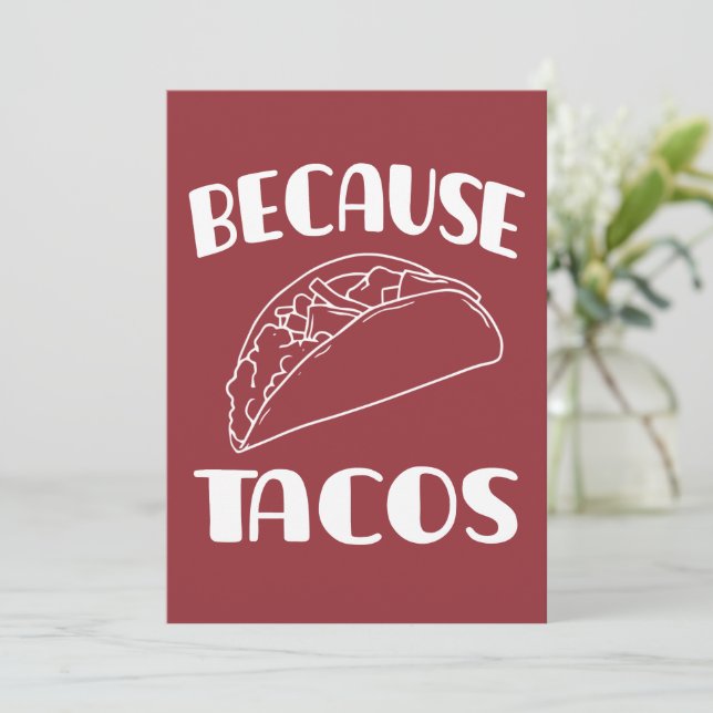 Weil Tacos Einladung (Stehend Vorderseite)