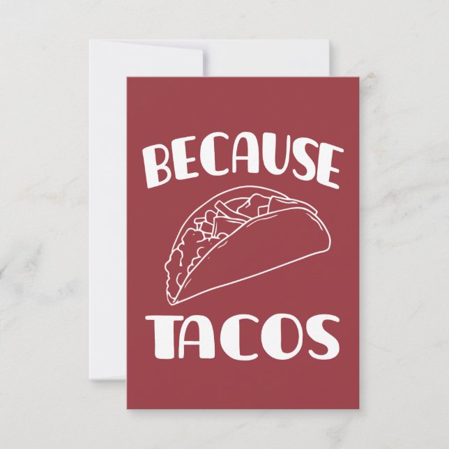 Weil Tacos RSVP Karte (Vorderseite)