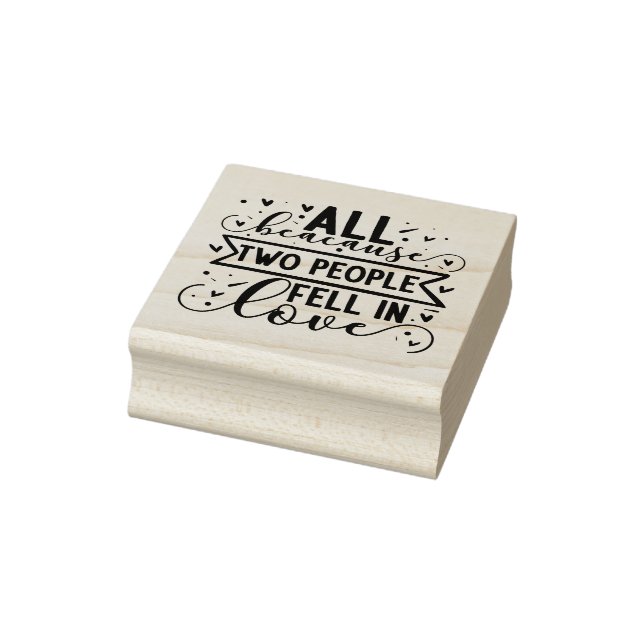 Weil zwei Menschen in Liebe versinken Gummistempel (Stempel)