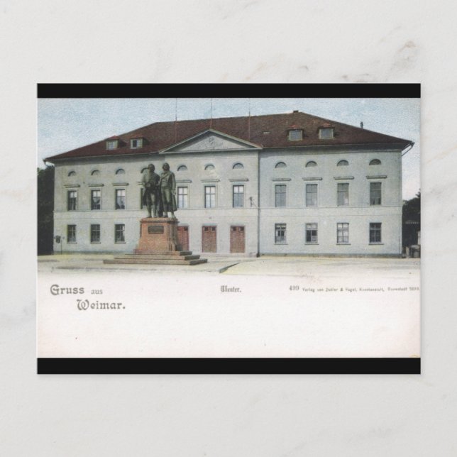 Weimar Hoftheater Postkarte (Vorderseite)