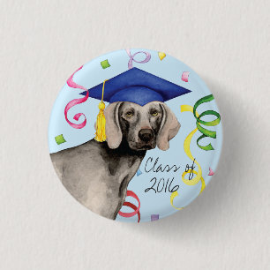 Weimaraner Absolvent Button