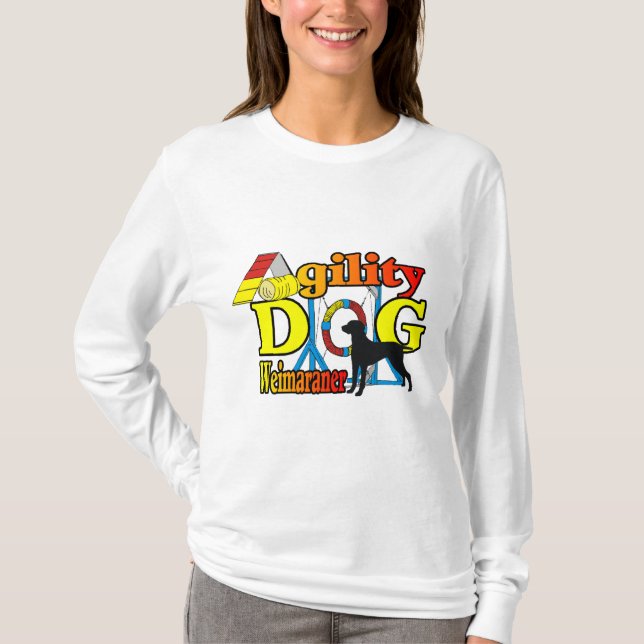 Weimaraner Agility Shirts Geschenke (Vorderseite)