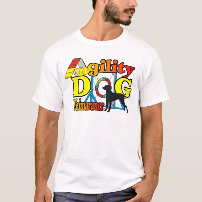 Weimaraner Agility Shirts Geschenke (Vorderseite)
