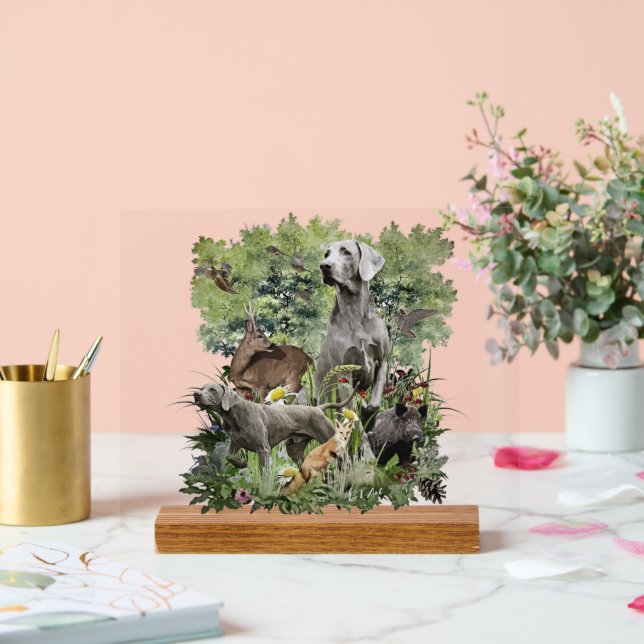 Weimaraner Art Acrylschild (Hochzeit)