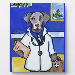 WEIMARANER-ARZT FOTOPLATTE