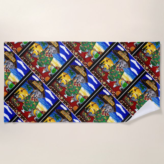 Weimaraner Barkeeper Strandtuch (Vorderseite)